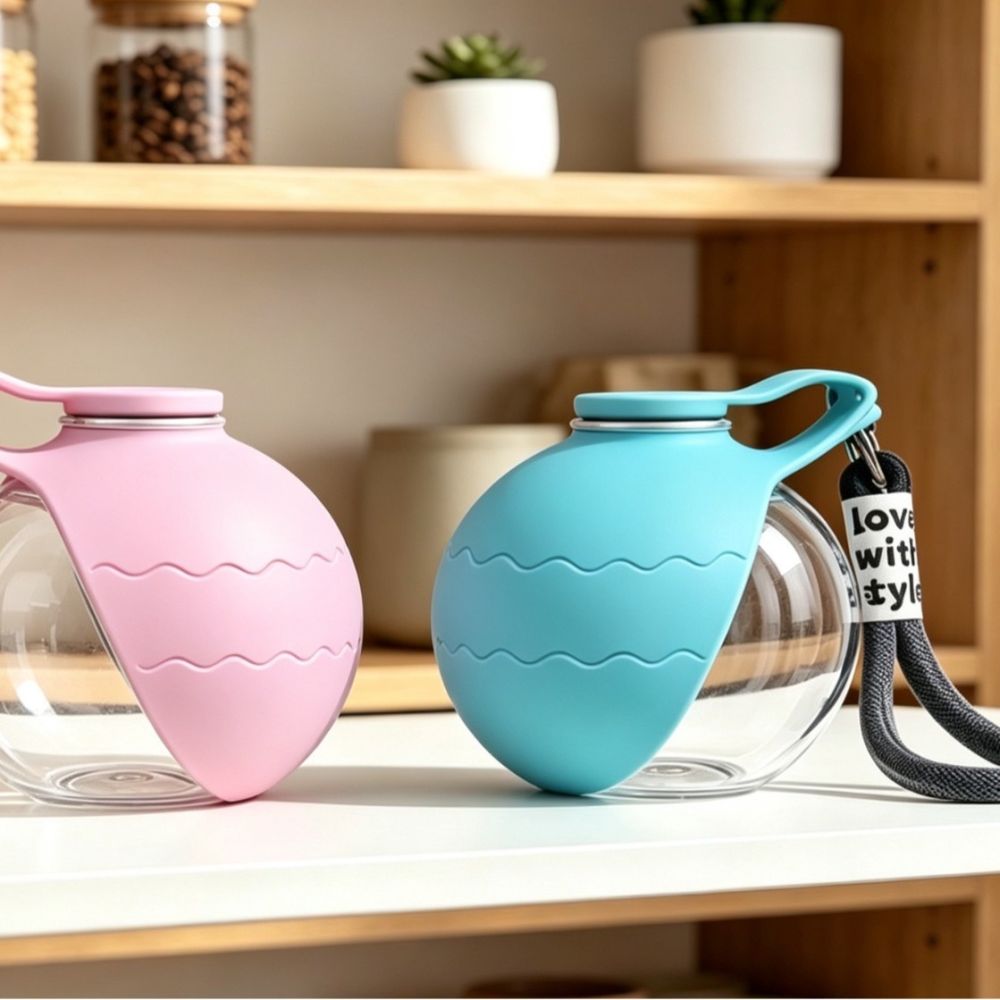 Cross-border Pet Supplies Dog Outdoor Portable Water Bottle Stainless Steel Hook Ball-Shaped Reflux Foldable Drinking Water Dispenser