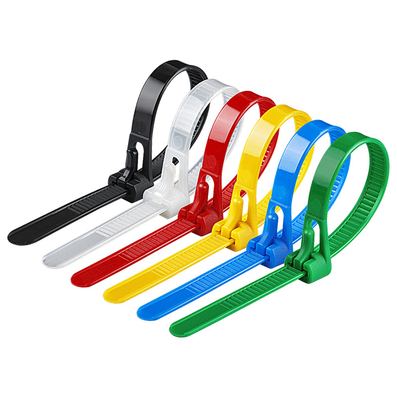 Removable nylon cable ties, reusable cable ties, black and white plastic buckle fasteners wholesale manufacturer - 6