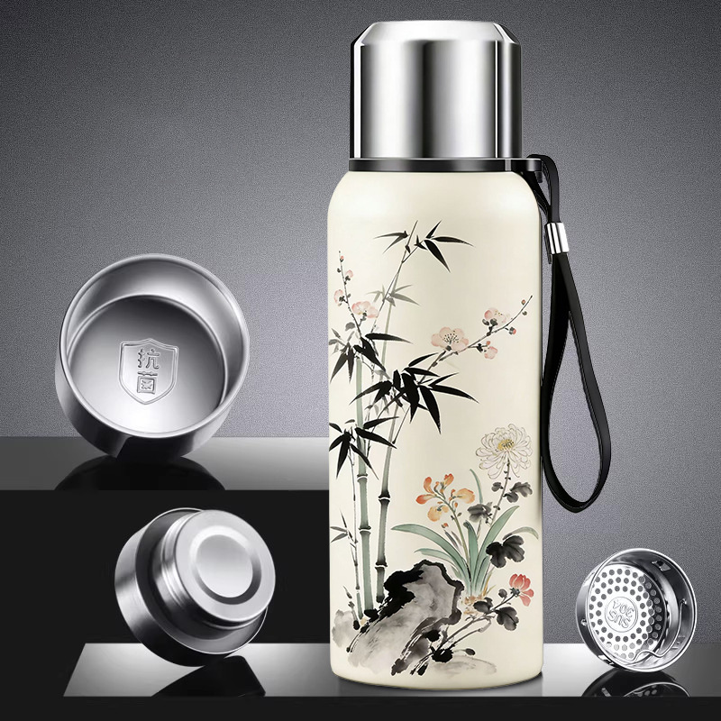 316 Stainless Steel Insulated Cup Portable Men's and Women's Water Bottle, Engraved Logo Printed Advertising Gift Cup, Gift Thermos Cup, Custom Made