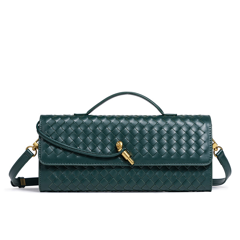 [Grenzüberschreitend spezial] Nische Webstoff Schulter-Akkordeon-Tasche, modische horizontale Handtasche, vielseitige Damen-Umhängetasche - 12