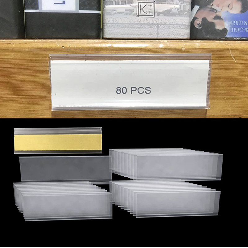 Süpermarket raf ürünü reklamı PVC şeffaf yapışkanlı raf etiketi, bez tabanlı yapışkanlı düz fiyat kartı, etiket fiyat levhası