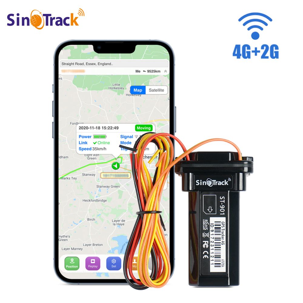GPS-Fahrzeugtracker, 4G+2G, wasserdicht, Modell ST-901L