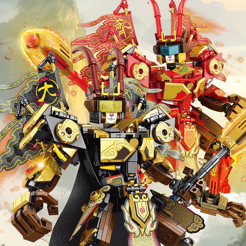 Wukong Xiyou Mech-Figur mit Montage-Bausteinen
