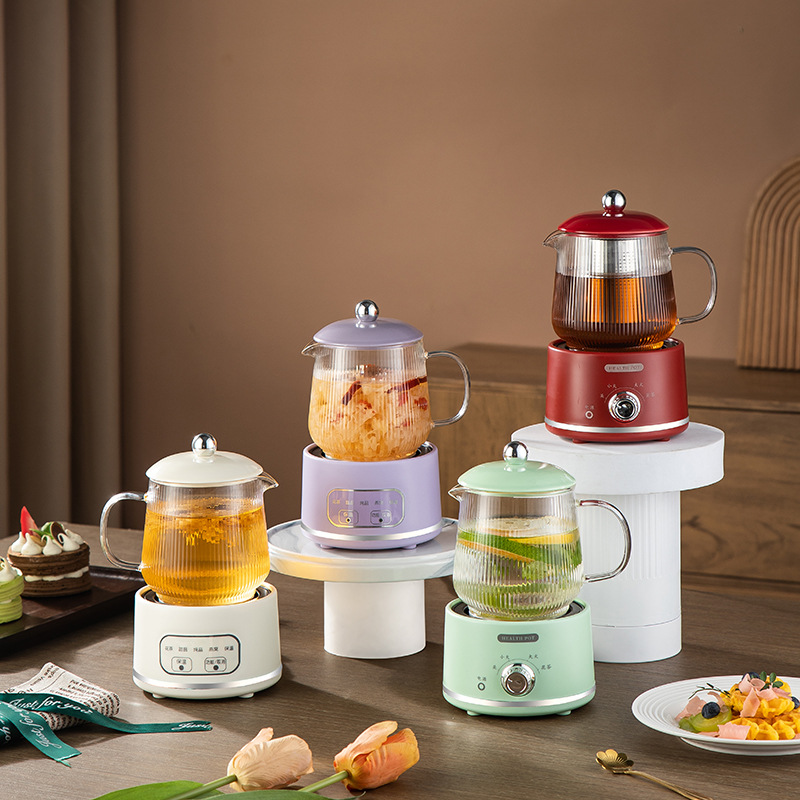 Mini Electric Health Kettle Mug, High Borosilicate Glass, for Office Use