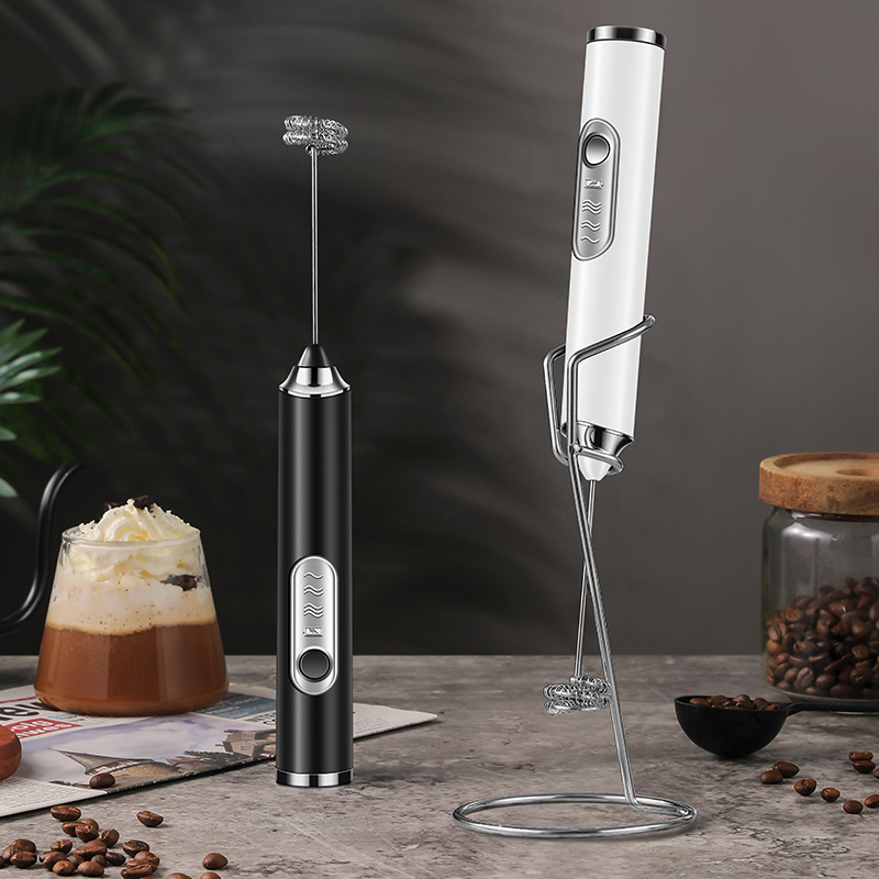 Electric egg beater milk frother coffee frother hand cordless whipped egg white creamy cake mixer - 1