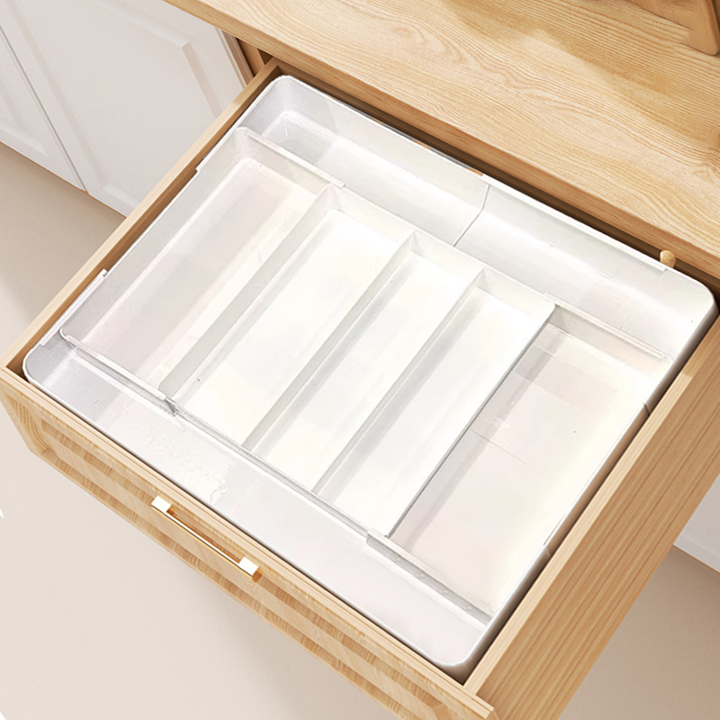 Extendable Drawer Organizer with Kitchen Compartments - 1