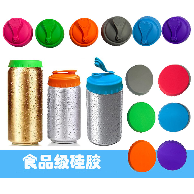 Reusable Silicone Cola Lid for Soda Bottles and Cans, Leak-Proof