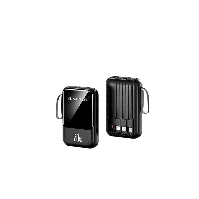 Powerbank großer Kapazität Schnellladen 20000mAh mit integriertem Kabel kompakt tragbar mobile Stromquelle Geschenkdruck mit Logo - 6
