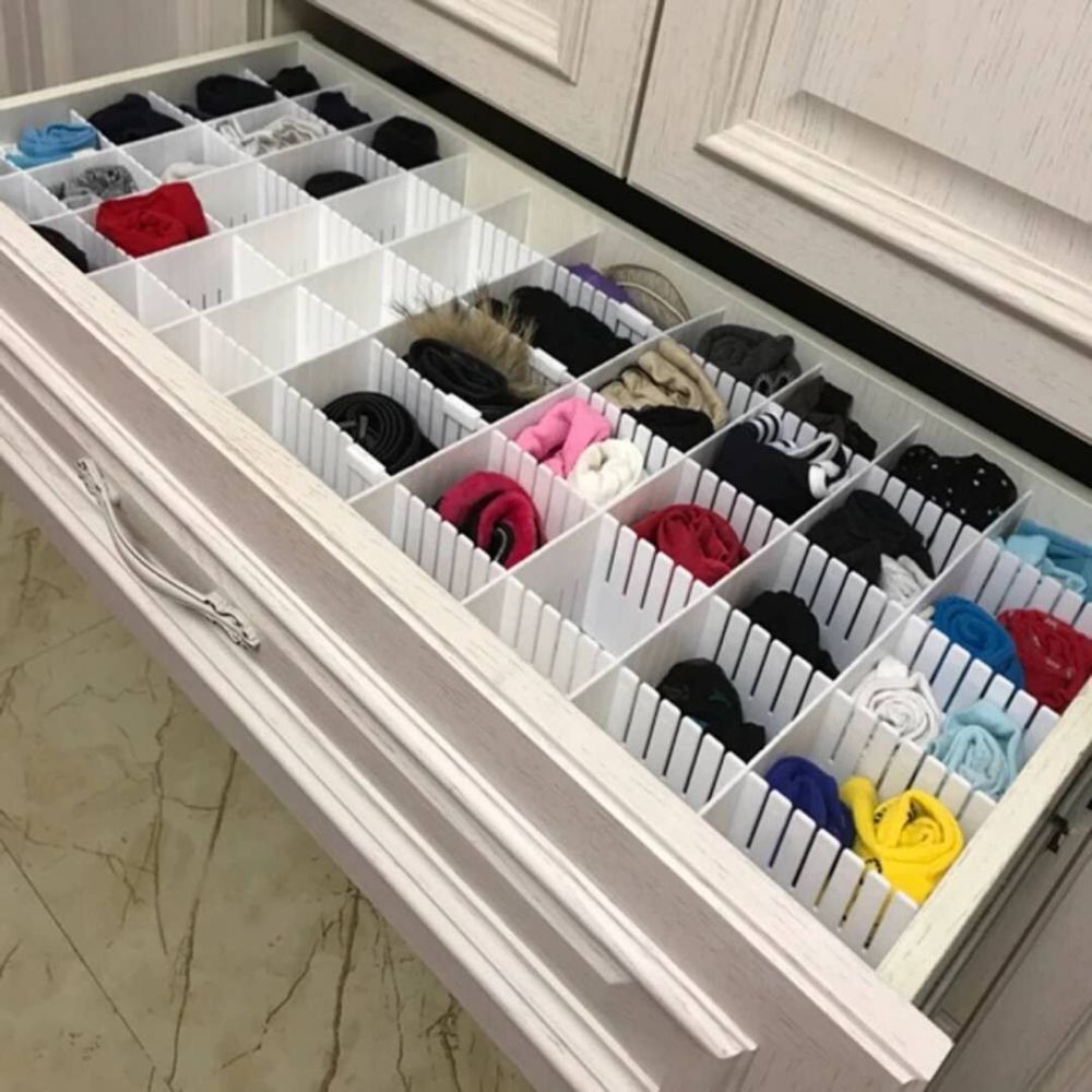 Çekmece bölmeleri, iç çamaşırı saklama kutuları, ızgara bölmeleri, makyaj bölmeleri, plastik bölmelerin serbest bir kombinasyonu