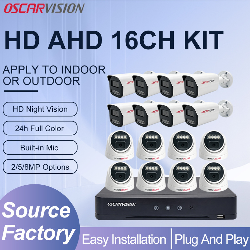 AHD Surveillance Camera Set 8MP, Night Vision, Waterproof - 1