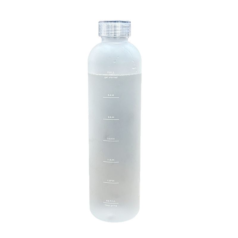Xiaohongshu Same Style High-Quality Time Scale Cup Unisex Car Water Bottle Frosted Plastic Leak-Proof Tritan Drinking Cup - 5