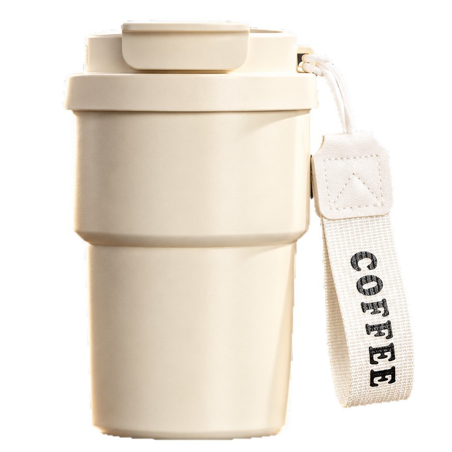 Einfache doppelwandige Kaffee-Thermoskanne 316 Edelstahl Kaffeebecher hochwertiges tragbares Geschenk Wassertasse mit individualisiertem Logo - 6