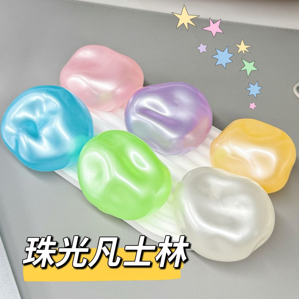 Sıkmalı Pearlescent Vazelin Stres Topu, 6 Renk - 1