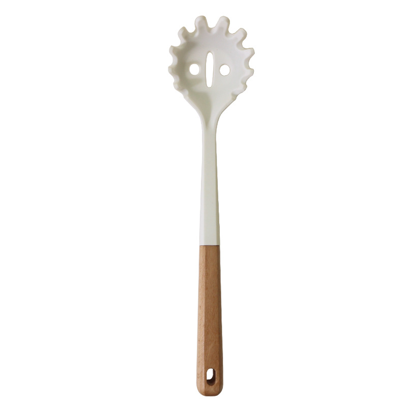 Silikon spatula ve kaşık 13 parçalı set yapışmaz silikon spatula süt beyazı gıda sınıfı silikon mutfak eşyaları seti satışa hazır - 12