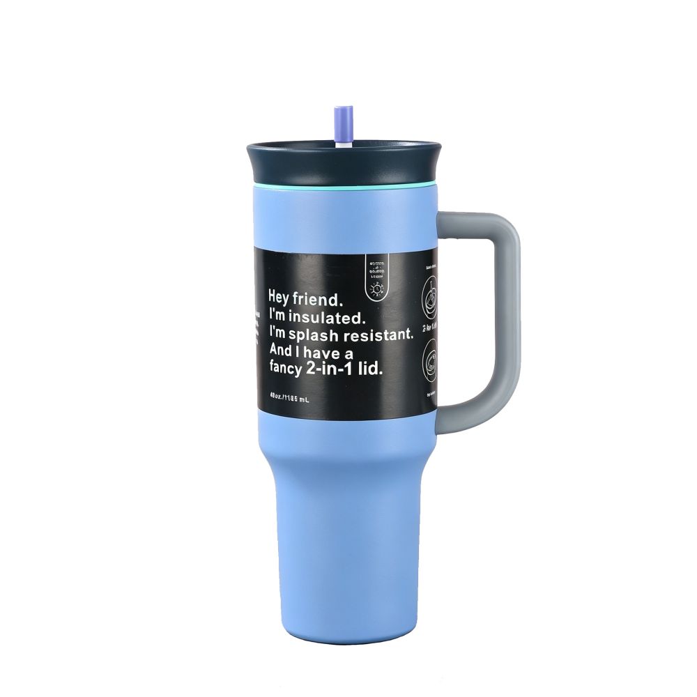304 Stainless Steel Insulated Cup Large Capacity Cold Retention Ice Cup Outdoor Sports Handle Straw Car Water Bottle Wholesale