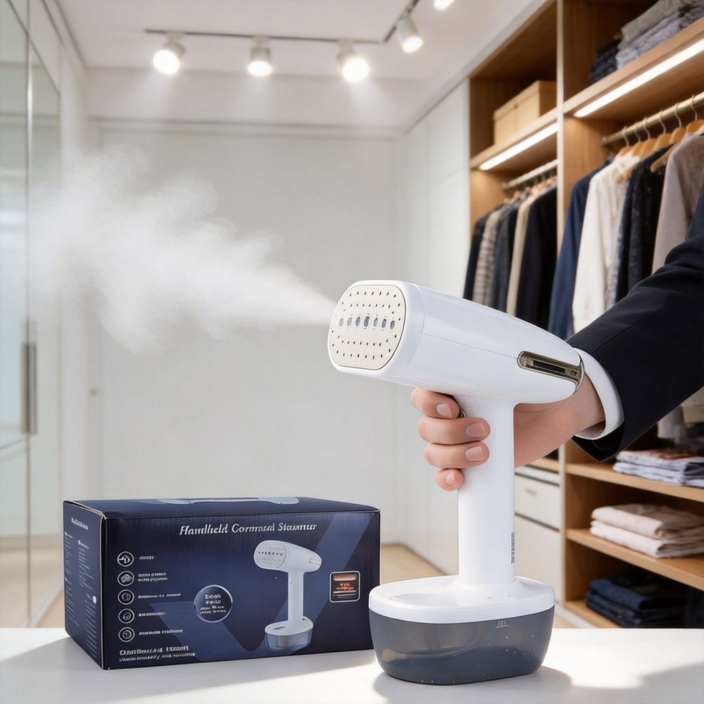 Handheld portable garment steamer, compact household