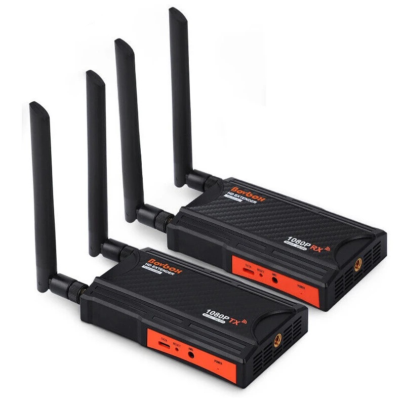 Kablosuz HDMI Ekran Yansıtma Cihazı HD Ses İletim Uzatıcı 250 Metre Kablosuz Görüntü Aktarımı Bir Gönderici Dört Alıcı Desteği