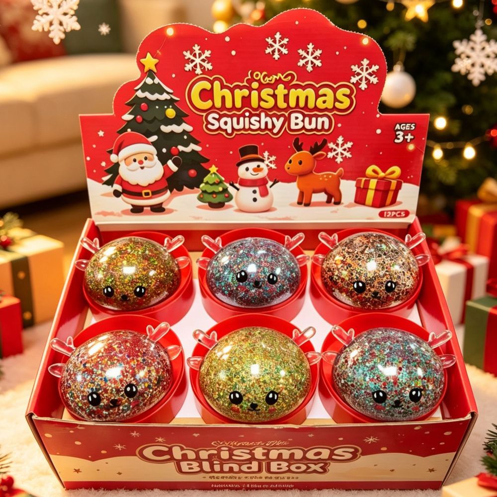 Weihnachts-Elch-Brötchen-Knetspielzeug mit Dampfgarer, langsam rückspringend