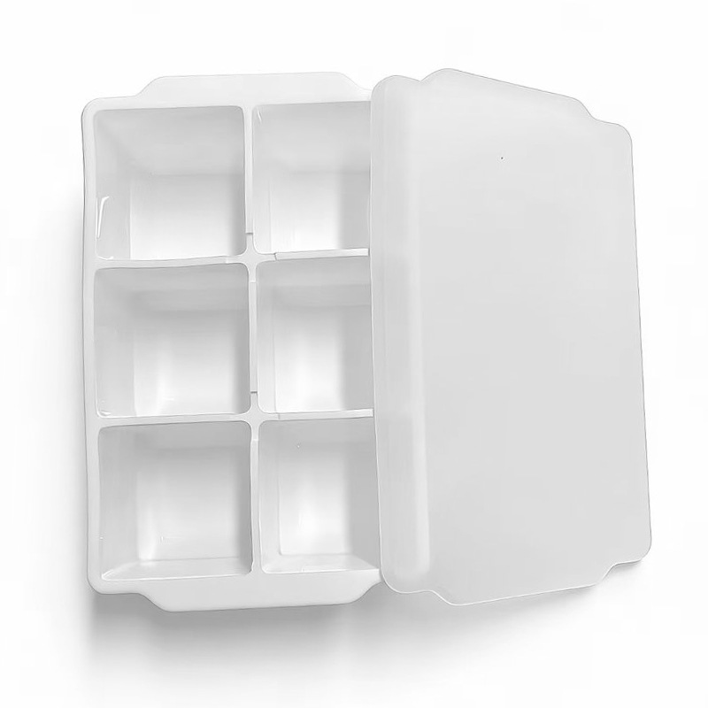 Cross-border bestselling food-grade easy-release whiskey summer iced drink reusable freezer silicone 6-cavity ice cube tray - 11