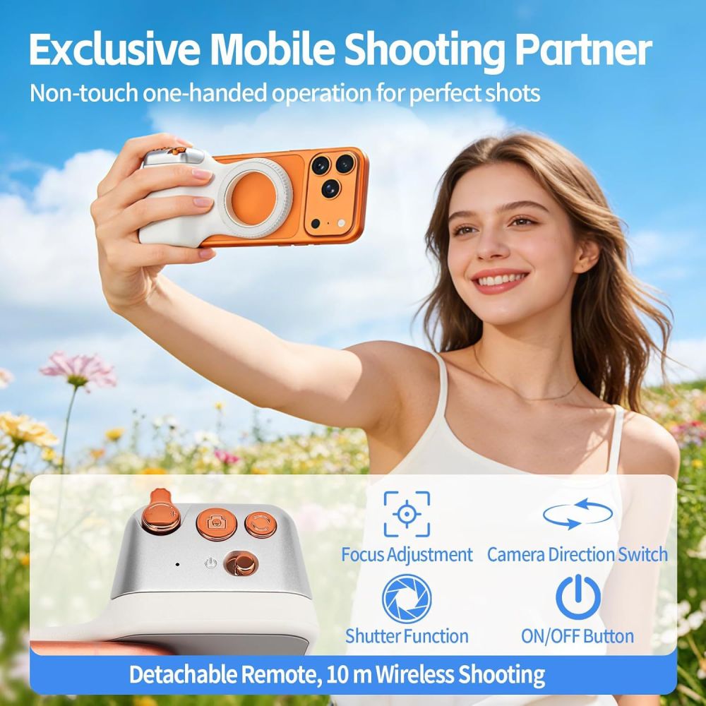 Magnetic Phone Photography Stand with Bluetooth Remote and Anti-Shake - 1