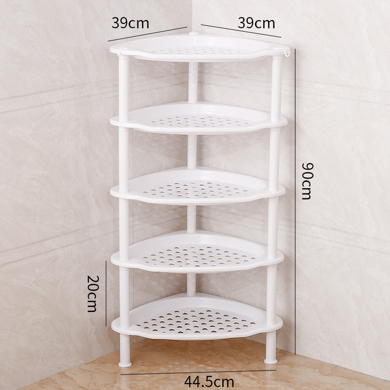 Kitchen Storage Rack Floor-Standing Multi-Layer Fruit and Vegetable Seasoning Organizer Bathroom Basin Bucket Triangle Storage Shelf - 10