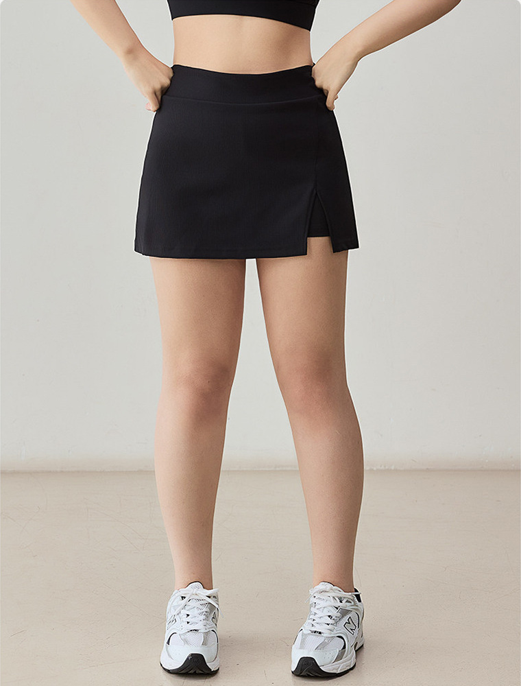Women's High Waist Tennis Skirt with Shorts Yoga Sports Skirt Set