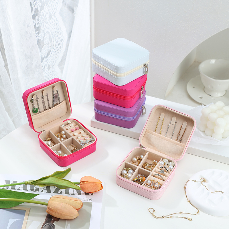 Portable Jewelry Storage Box Valentine's Day Gift Packaging Box Earring Ring Necklace Jewelry Box Decorative Mini Box