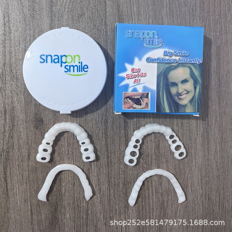 Snap-On Smile Silicone Simulated Teeth Cover, Upper and Lower, Boxed - 1