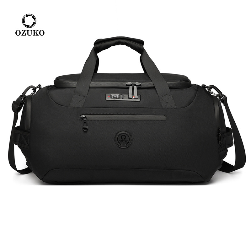 OZUKO travel bag, fitness bag, dry and wet separation feature, large capacity, portable, dual-use, men's short-distance travel backpack