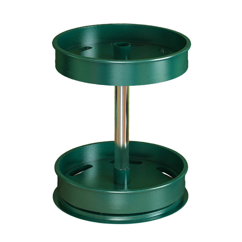 Kitchen 360 degree rotating spice rack, round storage box shelf for spices, home oil, salt, sauce, vinegar - 6
