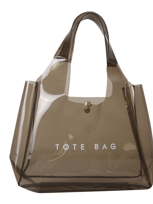 Transparent PVC Women's Shoulder Bag, Elegant Modern Design
