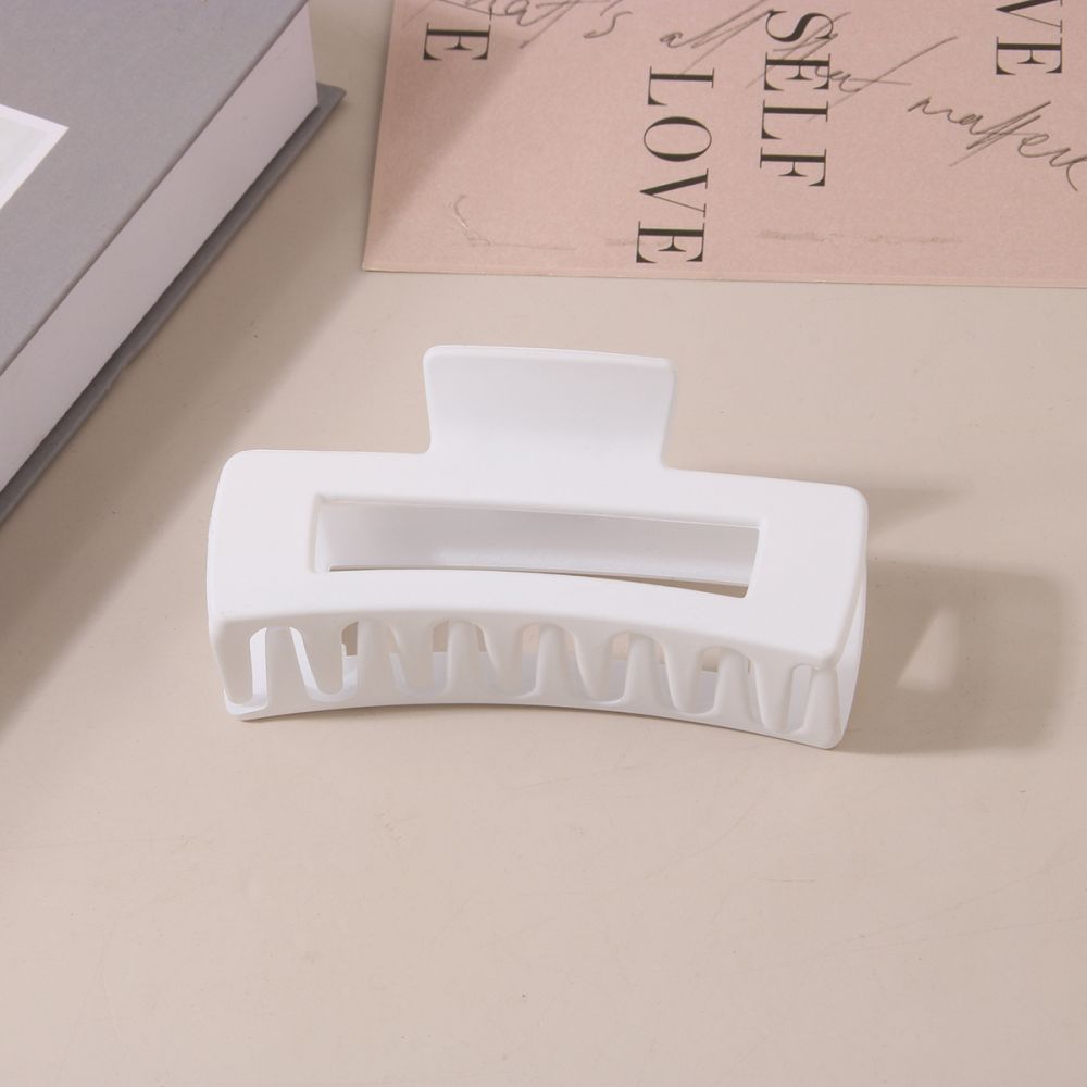 Amazon rechteckige Haarspange grenzüberschreitend mattiertes PS Haiclip einfache Haarspange großes Haarvolumen Multi-Griff Haaraccessoire - 7