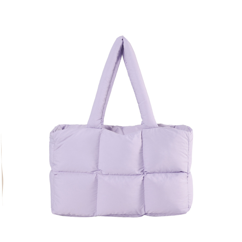 Cross-border wholesale bags, large capacity soft puffed bags, shoulder strap puffed jacket bags, cloud pattern crossbody bags. - 12