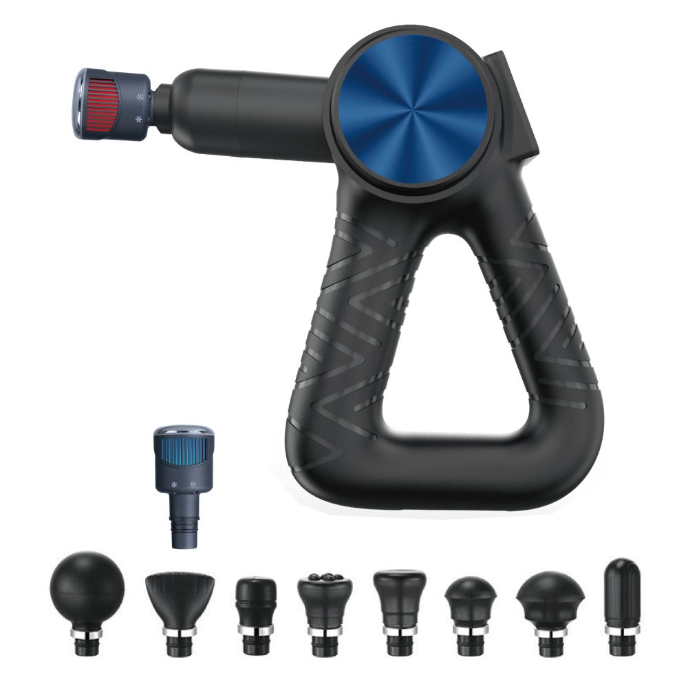Massagepistole mit Hitze-/Kältefunktion, 16 mm Hub, 35 kg Schubkraft