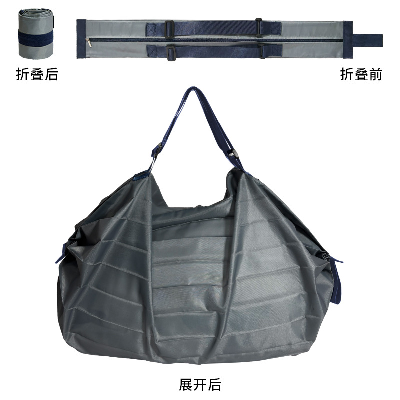 Manufacturer Custom New Large Capacity Waterproof Foldable Shopping Bag Portable Storage Bag Accordion Pleated Handle Bag - 11
