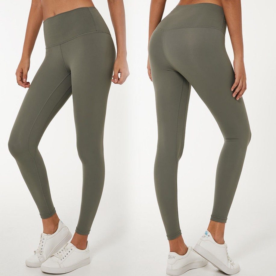 Nude Feel Yoga Pants Women Tight Long Pants Running Fitness Pants Quick-Dry Stretch Sports High-Waist Dance Pants Athletic Trendy