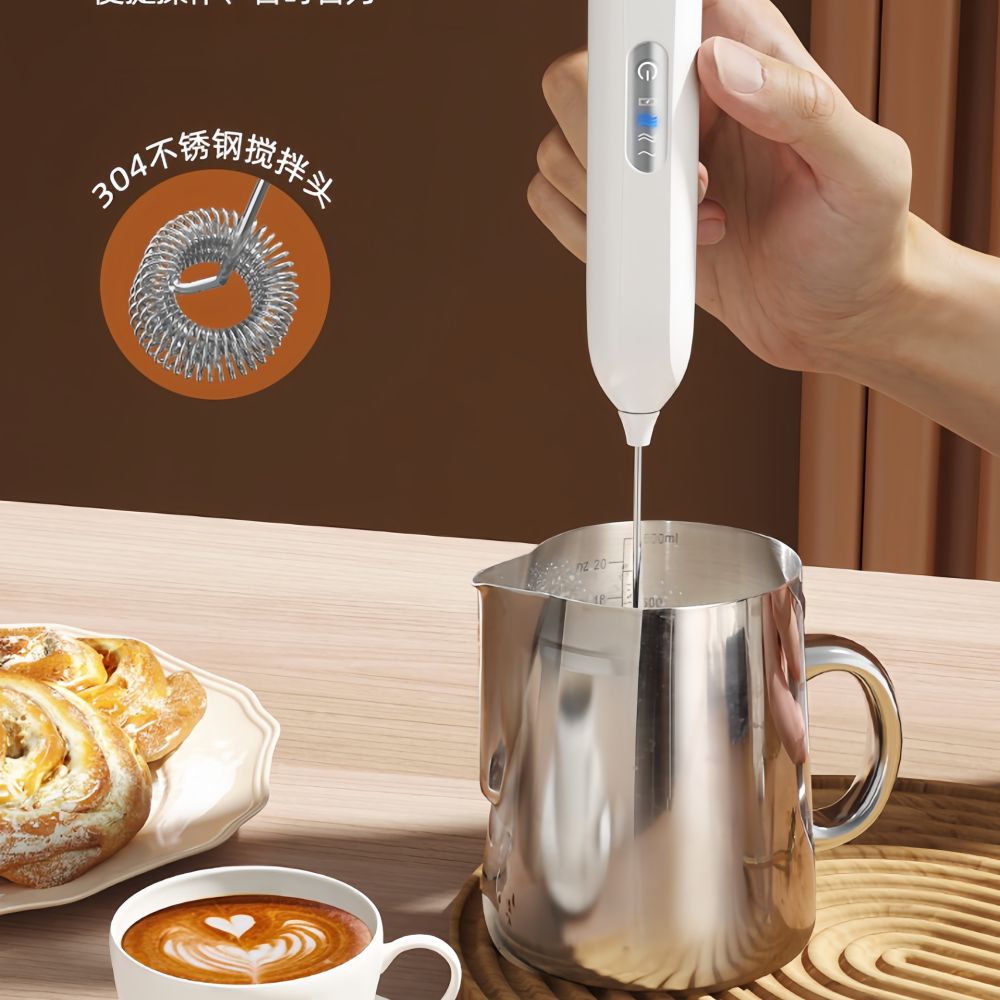 Elektrikli Süt Köpürtme Makinesi Type-C Şarj Yüksek Verimli Karıştırma Gıda Sınıfı Malzeme Mini Karıştırıcı Kahve Süt Çayı Matcha - 4