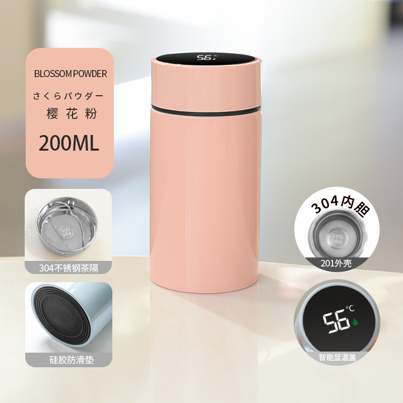 Intelligente Thermosflasche mit Temperaturanzeige, kompakt und tragbar, Edelstahl-Thermobecher, hoher ästhetischer Wert, mini süßer Thermowasserbehälter, personalisierbar. - 8
