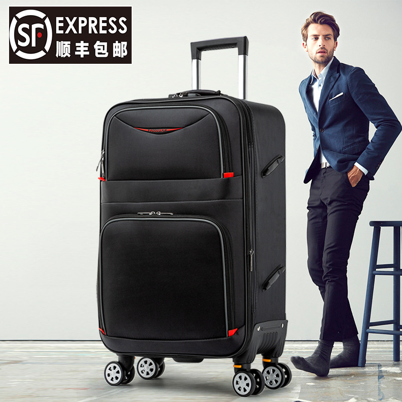Großer Koffer Herren strapazierfähige Räder Tasche Oxford-Stoff universelle Räder Zahlenschloss Koffer Damen Leder Gepäcktasche 28 Zoll - 1