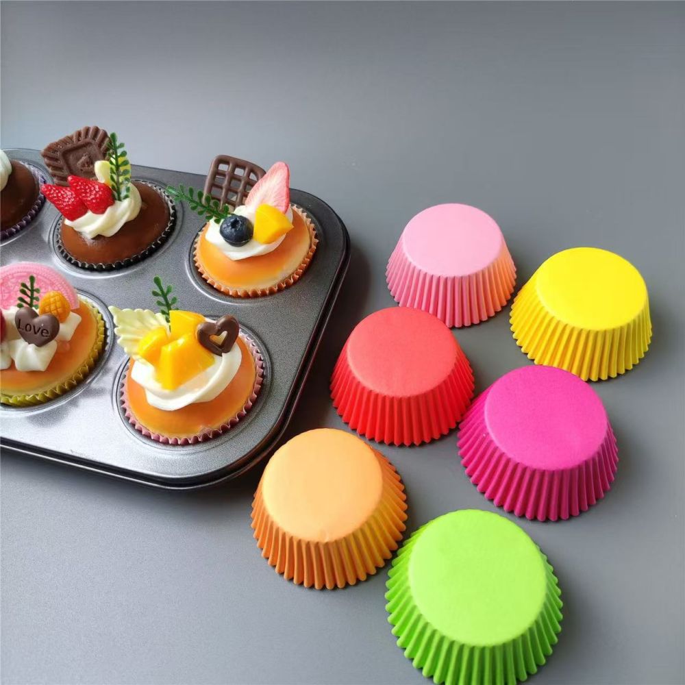 100 Stück reines Backpapier Muffin Papierförmchen groß Schneeflocke Meiniang Kuchen Cup Einweg-Muffin Papiertörtchen - 5