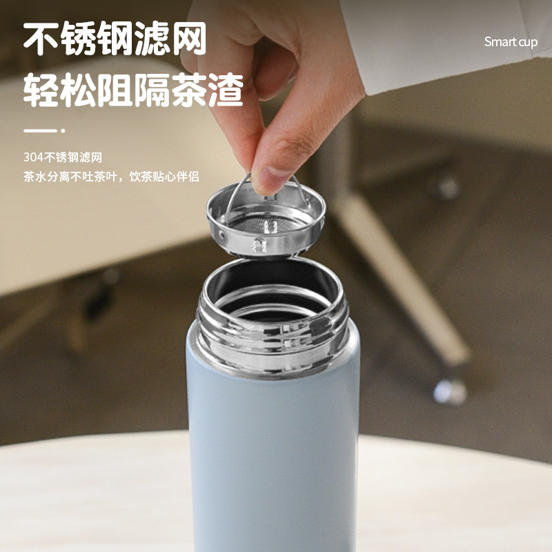 Intelligente Thermosflasche mit Temperaturanzeige, kompakt und tragbar, Edelstahl-Thermobecher, hoher ästhetischer Wert, mini süßer Thermowasserbehälter, personalisierbar. - 5