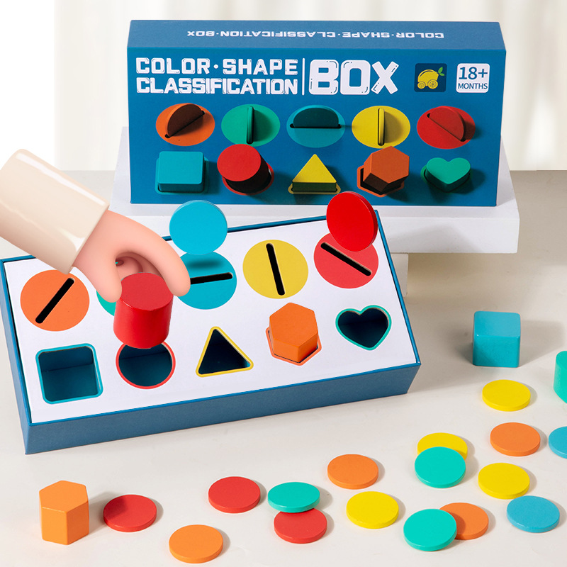 Montessori Holz-Farbsortierbox für Kinder
