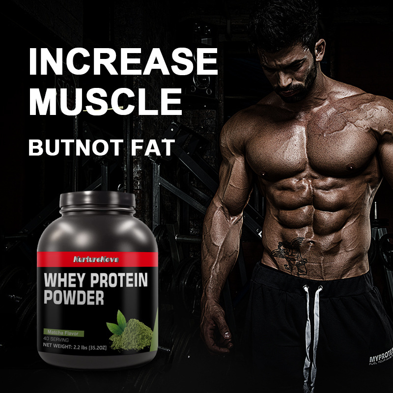 外贸跨境直销 抹茶味蛋白粉WHEY PROTEIN POWER工厂现货2.2lbs