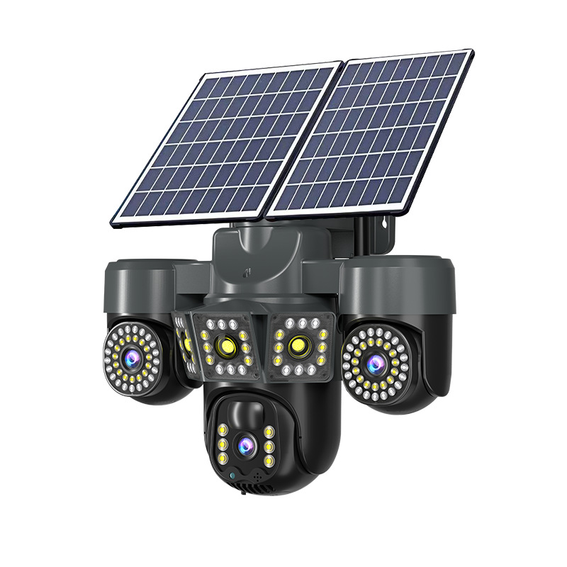 Solar-Powered Surveillance Camera 360-Degree Coverage Outdoor No Power No Network HD Night Vision 2026 New Model