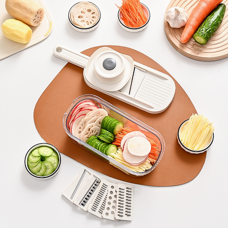 Multifunctional kitchen vegetable slicer, potato shredder, hand guard - 1