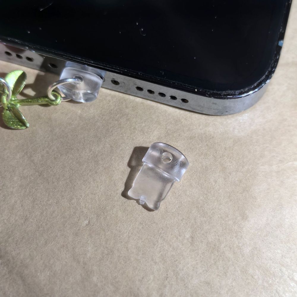 DIY accessories mobile phone earphone jack charging port dust plug waterproof handmade parts dual pendant