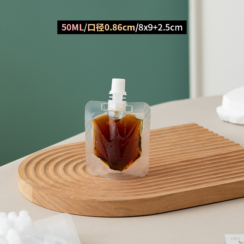 Nokta transparente Einweg-Trinkbeutel mit Saugerloch Milch Tee Joghurt Sojamilch traditionelle chinesische Medizin Flüssigkeit Verpackungsbeutel selbststehender Getränkebeutel - 8