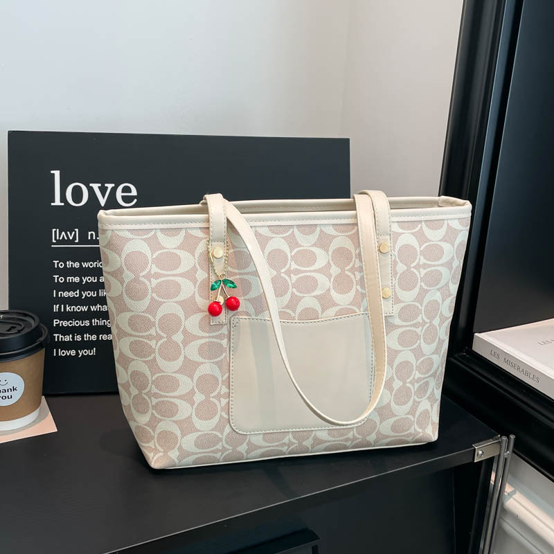 Classic Zipper Tote Bag, Daily Commute Shoulder Handbag, Large Capacity, Multiple Colors Available - 7