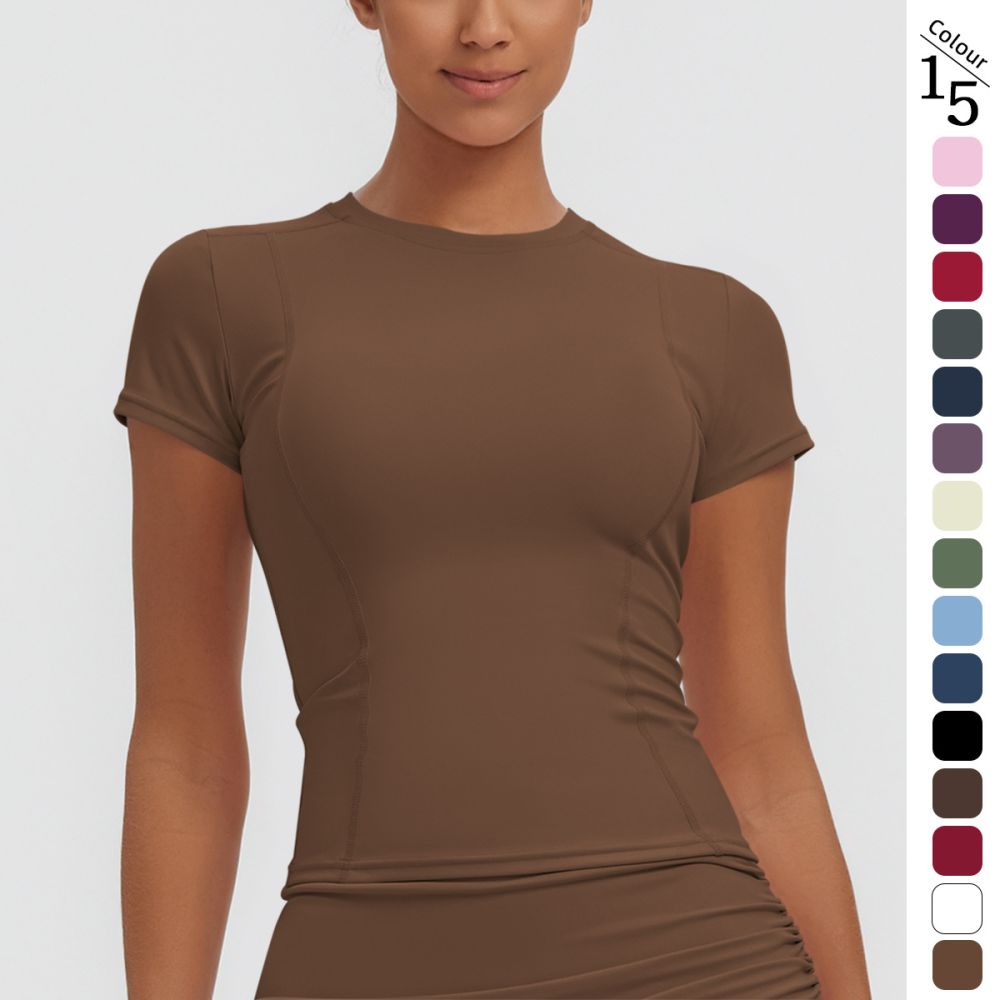 Women's Quick-Dry Thin Breathable Yoga Top T-Shirt, High Stretch - 1