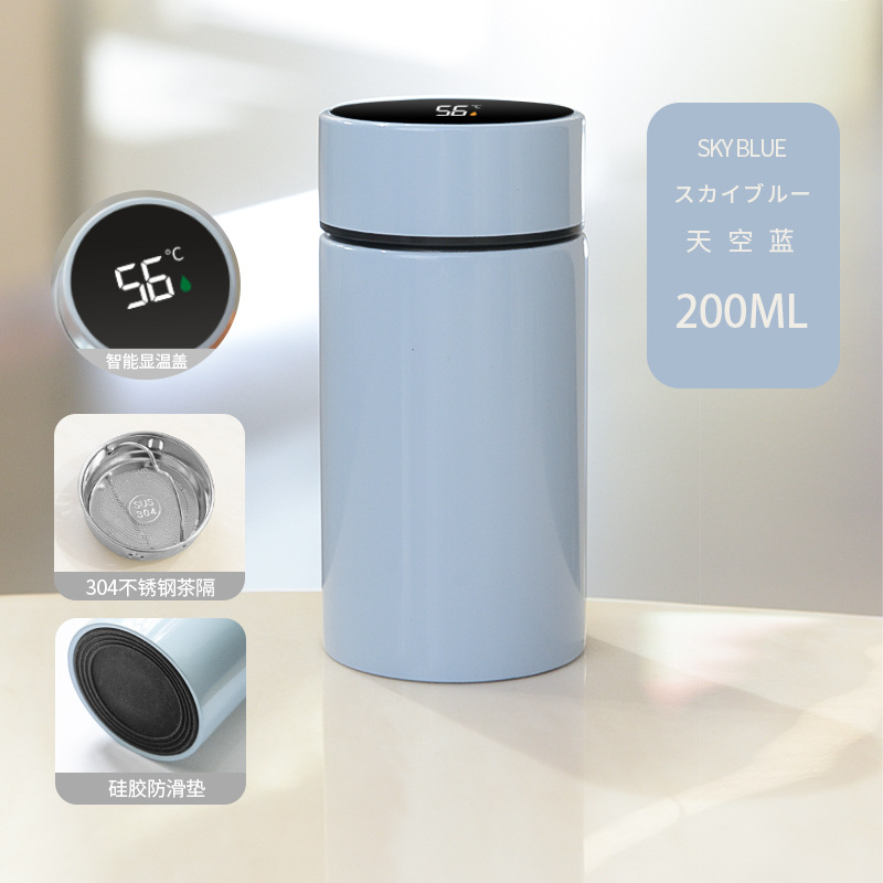 Mini thermos cup wholesale, smart temperature indicator, 316 stainless steel cup, compact and portable, 304 food-grade insulated water cup - 9